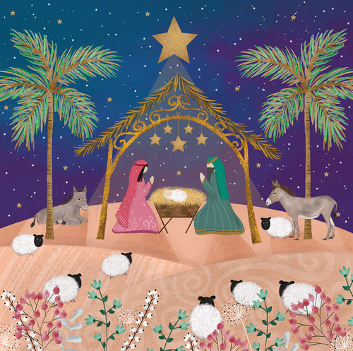 Starlit Nativity Card - NT8