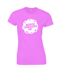 Women's Fitted T-shirt (White Logo, Front)