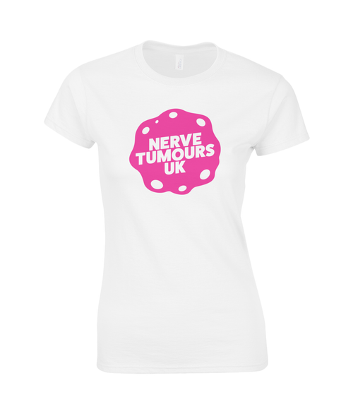 Women's Fitted T-shirt (Pink Logo, Front)