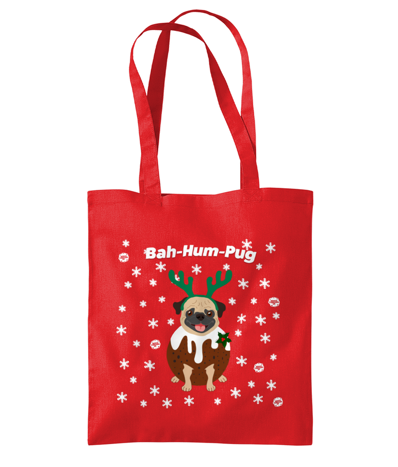 Tote Bag Xmas Tote Bah-Hum-Pug